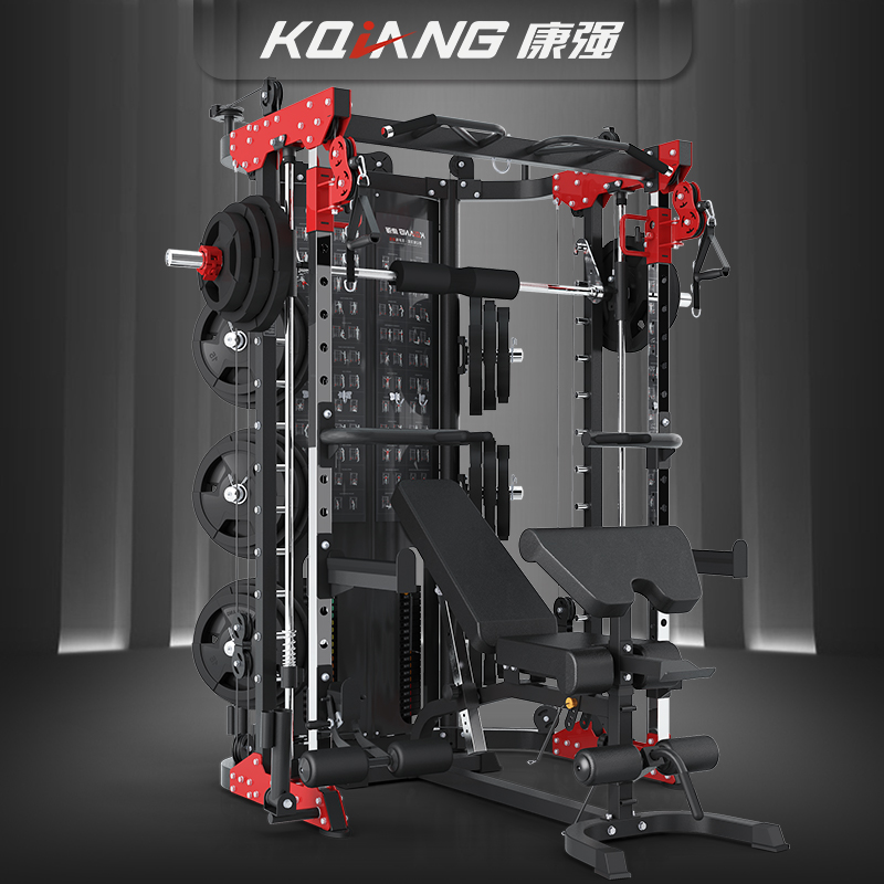 康強(qiáng)BK509L史密斯機(jī)綜合訓(xùn)練器多功能力量械家用健身器材龍門(mén)架深蹲架臥舉床小飛鳥(niǎo)訓(xùn)練器 BK509L炫酷黑(裸機(jī))